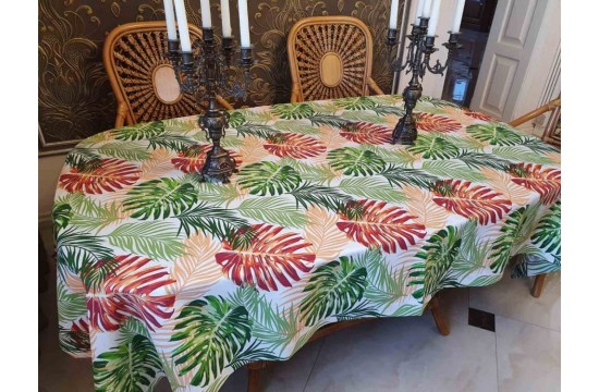 Tablecloth Palma mix oval (Oval 140/220 cm)