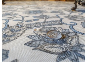 Tablecloth Pattern blue (140/180 cm)