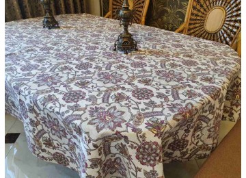 Tablecloth Pattern violet. oval (Oval 110/160 cm)