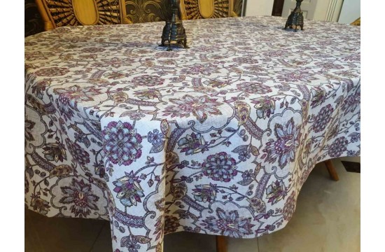 Tablecloth Pattern violet. circle (Diameter 120cm)