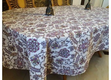 Tablecloth Pattern violet. circle (Diameter 140cm)