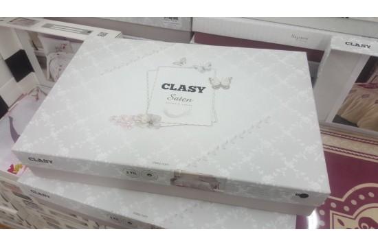Постільна білизна сатин страйп 160x220 CLASY Krem, Турция