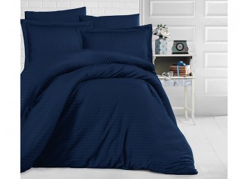 Bed linen satin stripe 160x220 CLASY Lacivert, Turkey