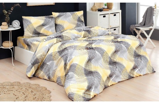Bed linen double ranfors cotton 180x220 (TM LORINE) Cizgi v4, Turkey