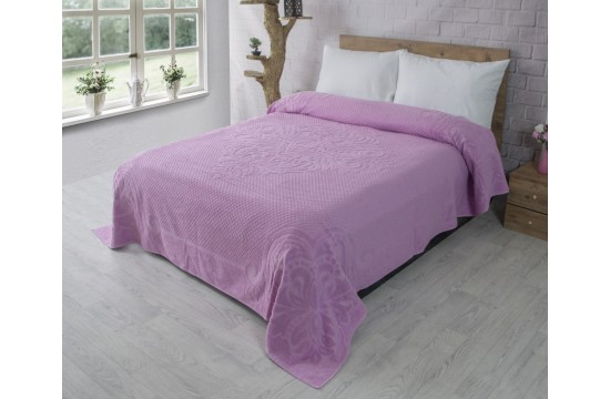 Cotton terry sheet 150х220 (TM Zeron) 460г/м2 BAWER (точка) Lila, Türkiye