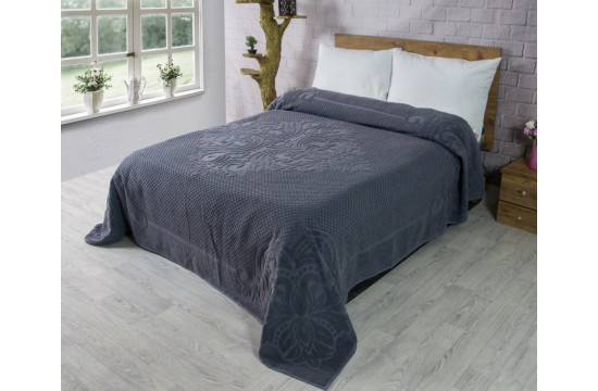 Cotton terry sheet  200х220 Zeron 460g/m2 BAWER DESEN Antrasit, Türkiye