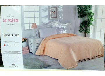 Waffle bed sheet 400g/m2 La Rita 220*240 peach, Turkey