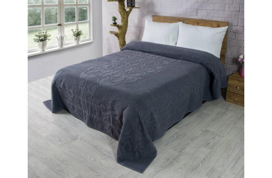 Cotton terry sheet 150х220 (TM Zeron) 460г/м2 AVDAR Antrasit, Türkiye