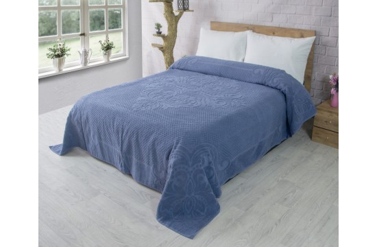 Cotton terry sheet  200х220 Zeron 460g/m2 BAWER DESEN Lacivert, Türkiye