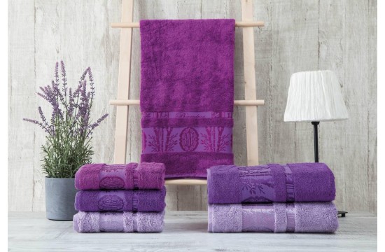 Towel set 3pcs bamboo 50x90 (3pcs) 530g/m2 Aynali Agac Bamboo Desen, Turkey