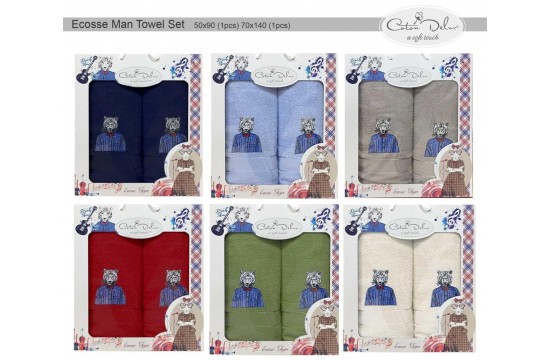 Cotton towel set 1+1 (50x90+70x140) Coton Delux, Turkey