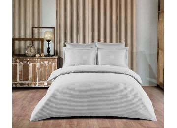 Bed linen satin stripe 160x220 (TM ZERON) BEYAZ, Turkey