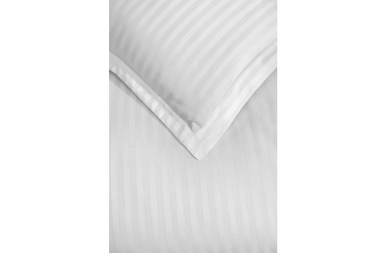 Bed linen satin stripe 160x220 (tm ZERON ) BEYAZ, Turkey