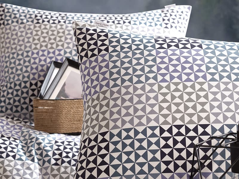 Gray Marie Claire Bed Linen Geometric Pattern