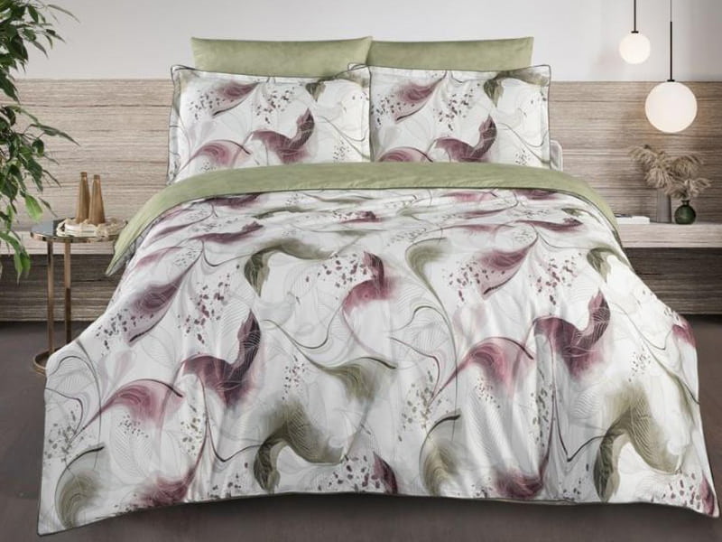 La Romano olive floral bed linen