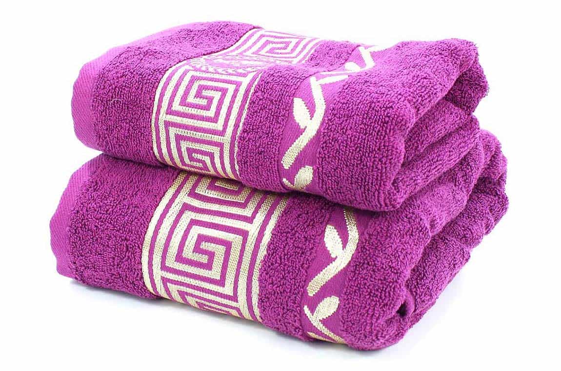 Набор махровых полотенец Еней плюс пурпурный