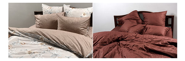 Bed linen in brown tones