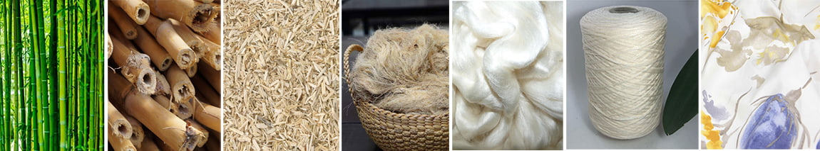 Bamboo fiber and fabric production stages