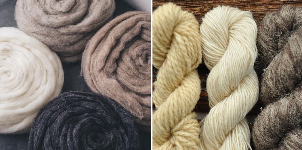Woolen fiber and woolen threads