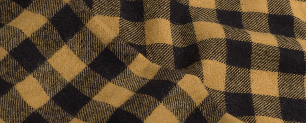 Shirt flannel in yellow-black check