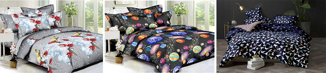 Polysatin is a fabric - bedding sets made of polysatin in dark colors